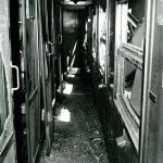 Carrozza del treno Ancona Chiasso dopo l'esplosione
